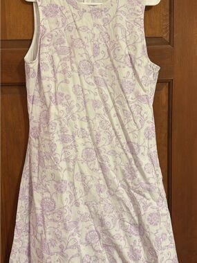Sleeveless Lavender Floral Midi Dress